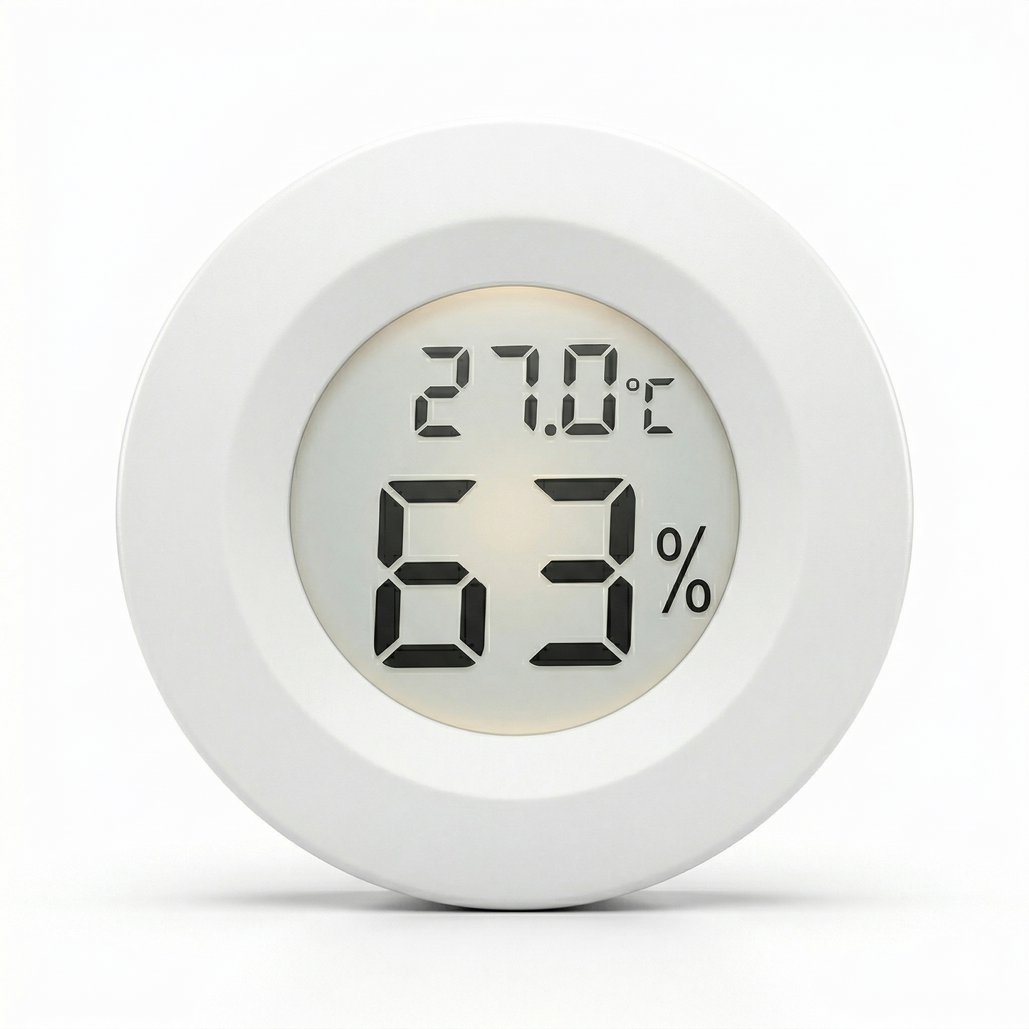Hygromètre thermomètre LCD blanc rond terrarium reptile température humidité 