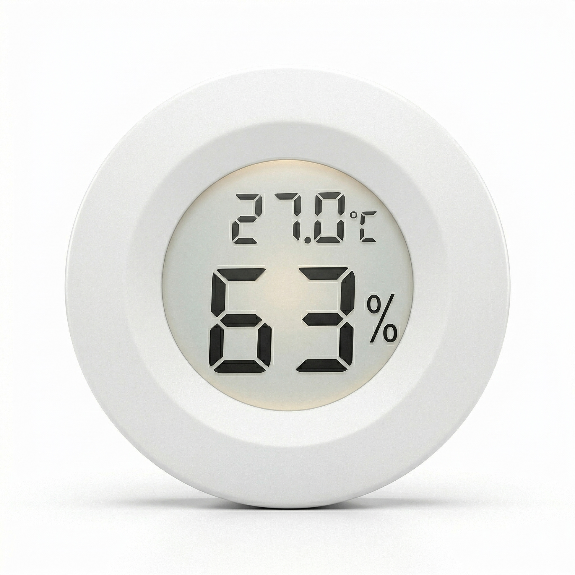Hygromètre thermomètre LCD blanc rond terrarium reptile température humidité 