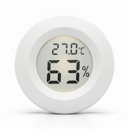 Hygromètre thermomètre LCD blanc rond terrarium reptile température humidité 