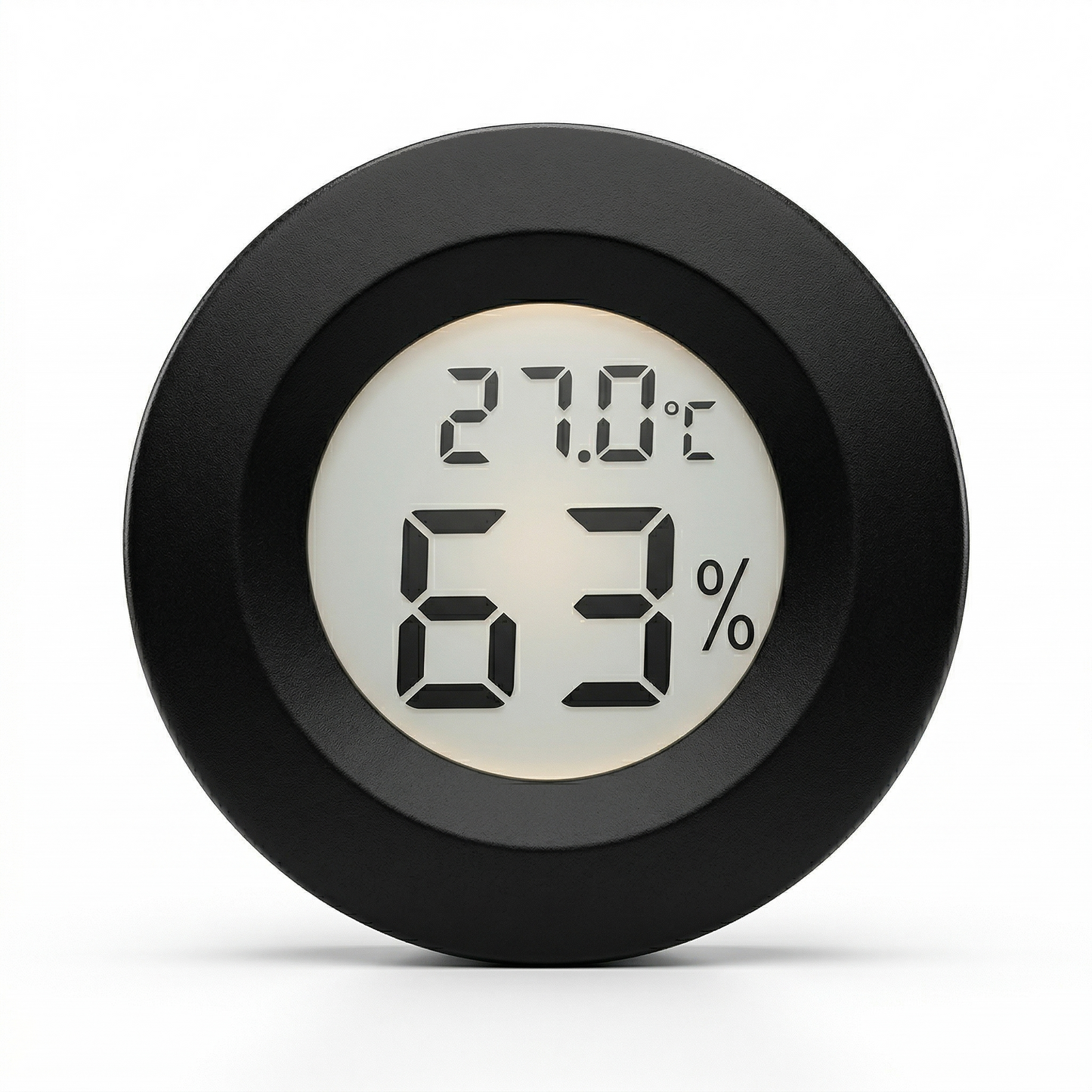 Hygromètre thermomètre LCD noir rond terrarium reptile température humidité 