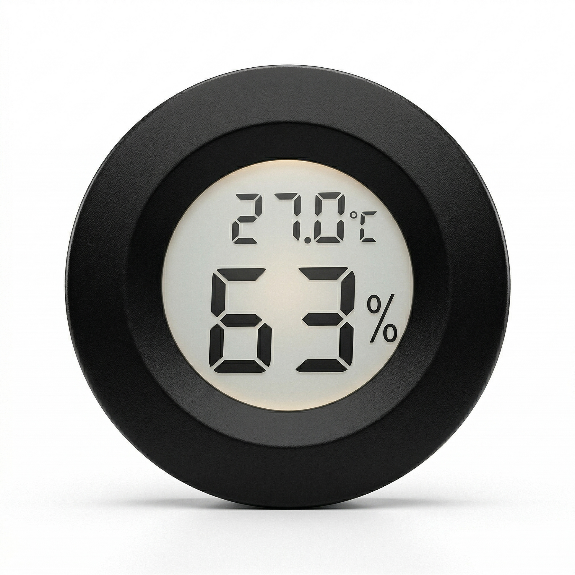 Hygromètre thermomètre LCD noir rond terrarium reptile température humidité 