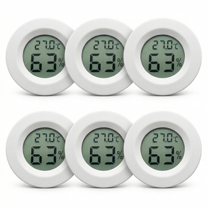  Pack 6 hygromètres thermomètres LCD blanc terrarium reptile 