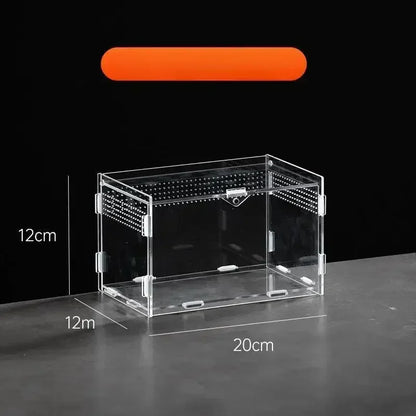 Boite d'alimentation Acrylique Reptile Terrarium