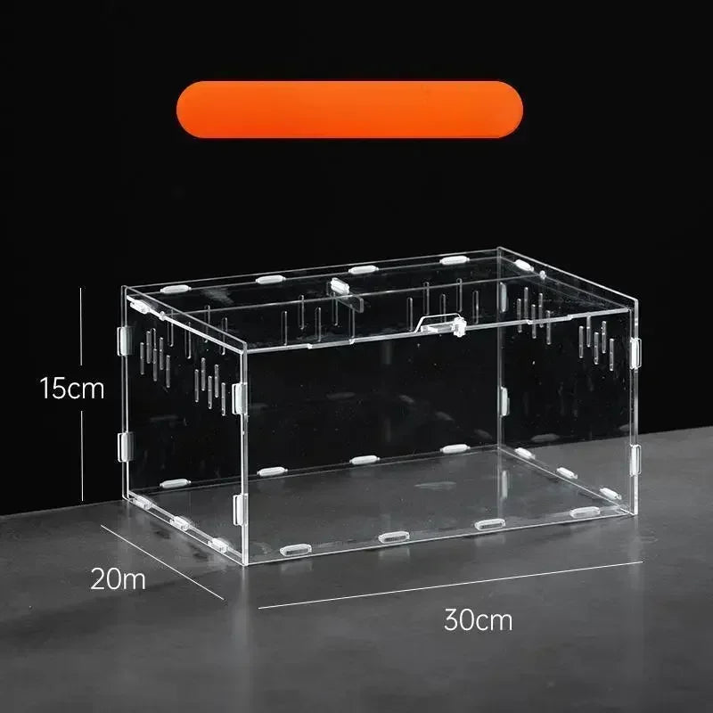 Boite d'alimentation Acrylique Reptile Terrarium