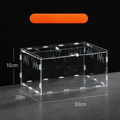 Boite d'alimentation Acrylique Reptile Terrarium
