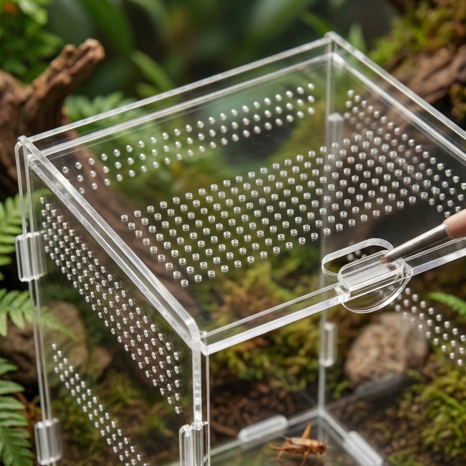 Boîte d'élevage transparente en acrylique pour reptiles et insectes