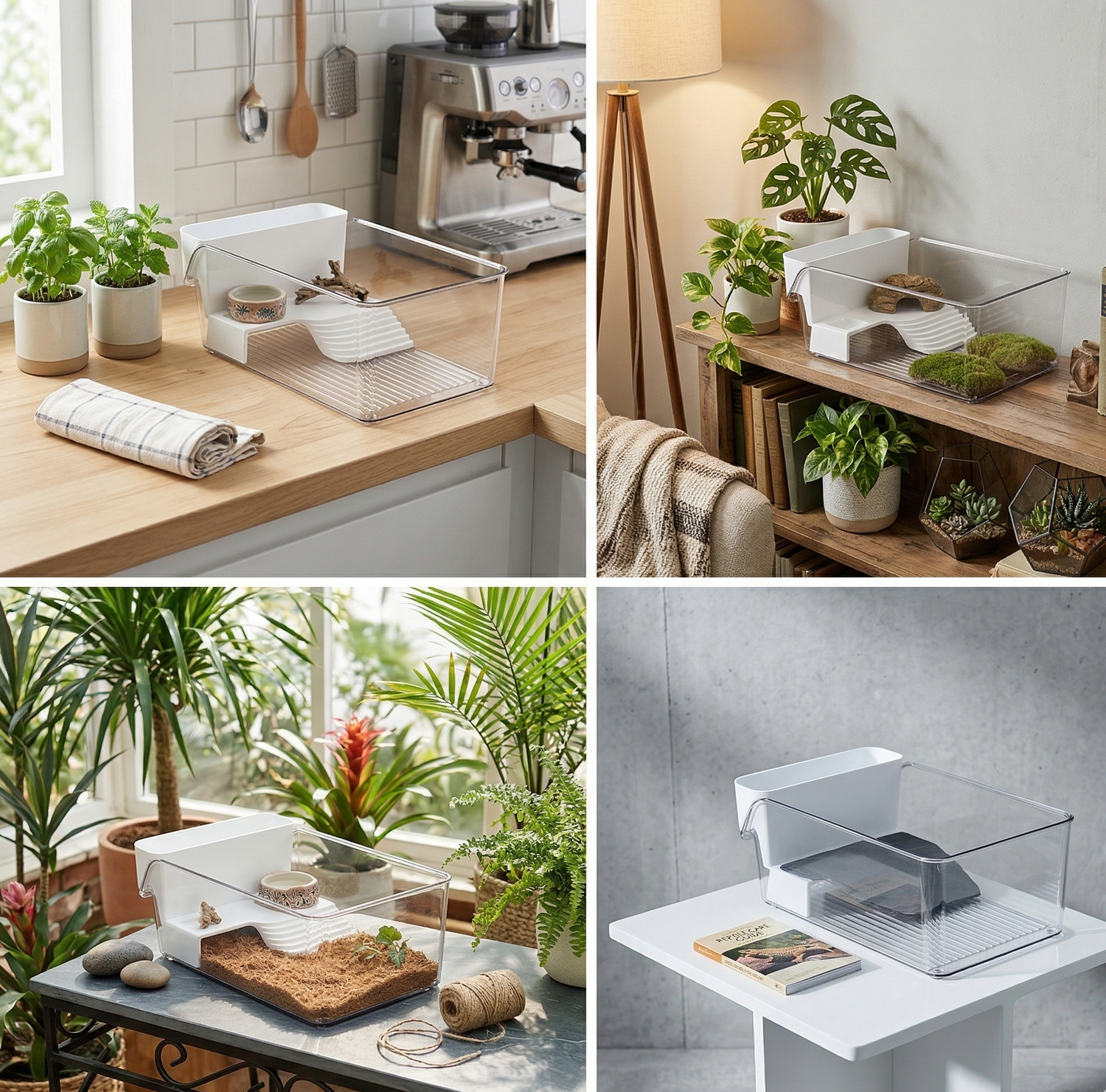 different image avec angle different de vivarium tortue 